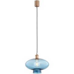 Argon Tresco Pendelleuchte 5x15 W blau-kupfer 8982