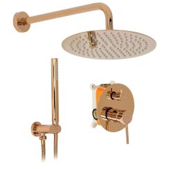 Rea Lungo Duschset Unterputz mit Kopfbrause kupfer REA-P7999