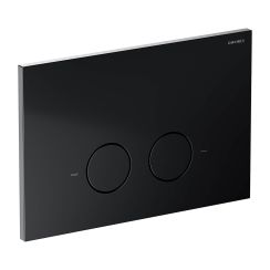 Omnires Steel-R45 Betätigungsplatte für Toilette schwarz ST45PS1BLM