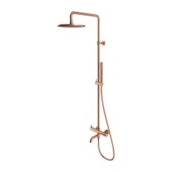 Omnires Y Badewannen- und Duschset Wandmontage mit Kopfbrause kupfer Y1234MCPB