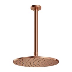 Omnires SlimLine Kopfbrause mit Brausearm 25x25 cm rund kupfer WSSET1CPB