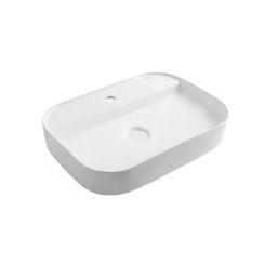 Oltens Dal Waschbecken 52x41 cm rechteckig Aufsatzwaschbecken weiß glanz 40337000