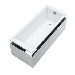 Schedline Maio White Mat SET Rechteckige Badewanne 140x70 cm weiß 3WST.MS2P-14070/B/MG