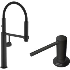 Set Küchenarmatur Franke Pescara 360 115.0545.136, Flüssigkeitsspender Franke Comfort 112.0753.277