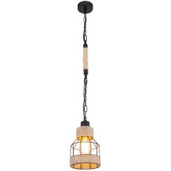 Globo Lighting Hallie Pendelleuchte 1x60 W braun 15674H