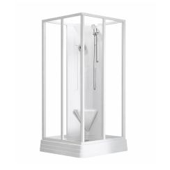 Ravak Supernova Duschkabinen-Set mit Duschwanne 80x80 cm quadratisch weiß Glanz/durchsichtiges Glas 82644112Z1