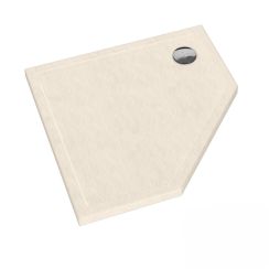 Schedline Sharper Cashmere Stone Fünfeckige Duschwanne 80x80 cm beige 3S.S1PK-8080/PK/ST