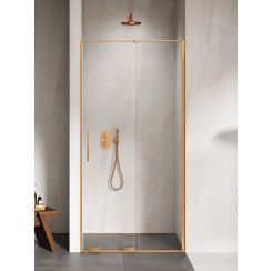 New Trendy Smart Duschtüren 180 cm Schiebe- kupfer gebürstet/durchsichtiges Glas EXK-7651
