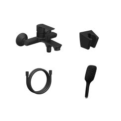 Ravak Life Badewannen- und Duscharmatur Wandmontage schwarz X07S110