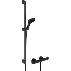 Hansgrohe Pulsify Select Duschset Wandmontage mit Thermostat schwarz 24261670
