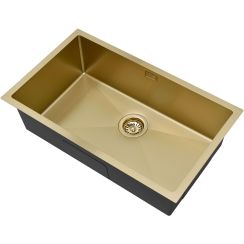 Ruvetti Stelio Edelstahlspüle 74x44 cm gold 5001S_PVD_CH80_P
