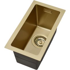 Ruvetti Stelio Edelstahlspüle 40x22 cm gold 5001S_MINI_PVD_CH_P