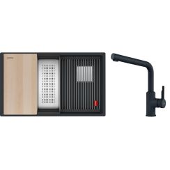 Set Granitspüle Franke Kanon 125.0749.681, Küchenarmatur Franke Urban 115.0627.523