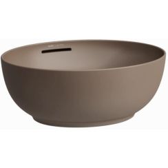 Laufen Il Bagno Alessi Waschbecken 45x38 cm oval Aufsatzwaschbecken braun/beige matte H8189761881091