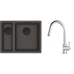 Set Granitspüle Franke Maris 125.0737.992, Küchenarmatur Franke Lina 115.0693.229