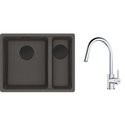 Set Granitspüle Franke Maris 125.0737.993, Küchenarmatur Franke Lina 115.0693.229