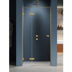 New Trendy Eventa Gold Brushed Duschtüren 100 cm aufklappbar gold gebürstet/durchsichtiges Glas EXK-8227