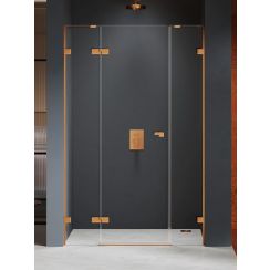 New Trendy Eventa Copper Brushed Duschtüren 110 cm aufklappbar kupfer gebürstet/durchsichtiges Glas EXK-8000