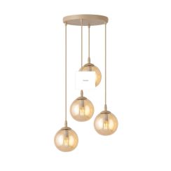 Emibig Cosmo Pendelleuchte 4x10 W beige 1791/4PREM