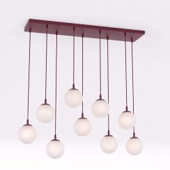 Emibig Cosmo Pendelleuchte x10 W burgund 1789/9