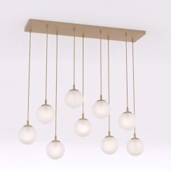 Emibig Cosmo Pendelleuchte x10 W weiß-beige 1790/9