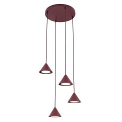 Emibig Elit Pendelleuchte 4x10 W burgund 1813/4PREM