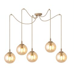Emibig Gigi Pendelleuchte 5x10 W beige 1824/5