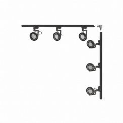 Zuma Line Black Schienensystem-Set mit Strahlern 6x15 W schwarz 3579