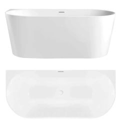 Rea Capri Vorwand-Badewanne 150x74.5 cm rechteckig weiß REA-W0503