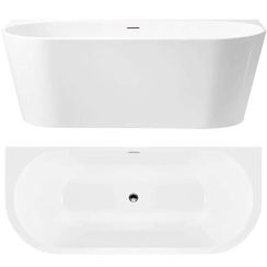Rea Capri Vorwand-Badewanne 160x80 cm weiß REA-W9803