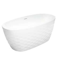 Rea Gaja Freistehende Badewanne 169x81.5 cm oval weiß REA-W0125