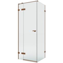New Trendy Eventa Copper Brushed Duschkabine 120x100 cm rechteckig kupfer gebürstet/durchsichtiges Glas EXK-8035