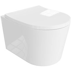 LaVita Versoni 3.0 WC-Becken mit Absenkautomatik-Sitz hängend Spülrandlos mit Wirbelspülung weiß Glanz 5900378357483