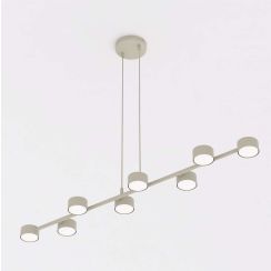Emibig Megara Pendelleuchte x10 W beige 1707/8