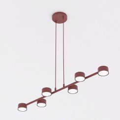 Emibig Megara Pendelleuchte 6x10 W rot 1706/6