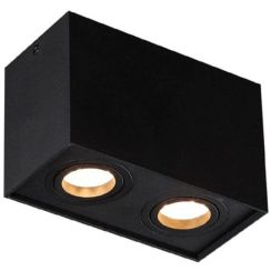 MaxLight Basic Square Deckenlampe 2x50 W schwarz C0089