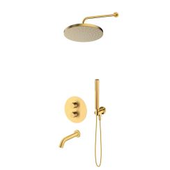 Set Badewannen- und Duscharmatur Oltens Katla 34600810, Kopfbrause Oltens Pluva 37010810, 39100810, 39402810, 39305810, 37106810, 37203800