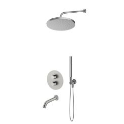 Set Badewannen- und Duscharmatur Oltens Katla 34600910, Kopfbrause Oltens Pluva 37010910, 39100910, 39402910, 39304910, 37102910, 37200910