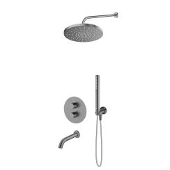 Set Badewannen- und Duscharmatur Oltens Katla 34600400, Kopfbrause Oltens Pluva 37010400, 39100400, 39402400, 39304400, 37102400, 37200400
