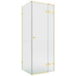 New Trendy Eventa Gold Brushed Duschkabine 120x110 cm rechteckig gold gebürstet/durchsichtiges Glas EXK-8299