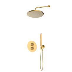 Set Badewannen- und Duscharmatur Oltens Katla 34600810, Kopfbrause Oltens Pluva 37010810, 39402810, 39305810, 37106810, 37203800