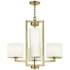 Elstead Lighting Hampton Pendelleuchte 4x60 W weiß-messing HK-HAMPTON4-BB