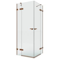 New Trendy Eventa Copper Brushed Duschkabine 110x80 cm rechteckig kupfer gebürstet/durchsichtiges Glas EXK-8083