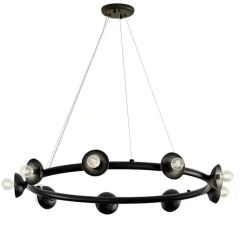 Elstead Lighting Palta Pendelleuchte x40 W schwarz KL-PALTA9-BK