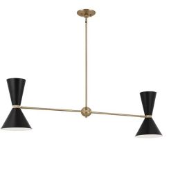 Elstead Lighting Phix Pendelleuchte 4x40 W schwarz-braun KL-PHIX-2-LINEAR-CBB