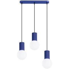 Sollux Lighting Halo Pendelleuchte 3x8 W blau SL.1997