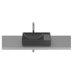 Roca Ona Waschbecken 55x34.5 cm rechteckig Aufsatzwaschbecken schwarz matte A32768C080
