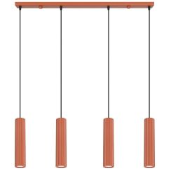 Sollux Lighting Karbon Pendelleuchte 4x10 W rot SL.2006