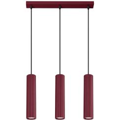 Sollux Lighting Karbon Pendelleuchte 3x10 W burgund SL.2302