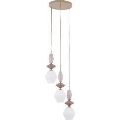 TK Lighting Zen Sabia Pendelleuchte 3x10 W weiß-beige 11862